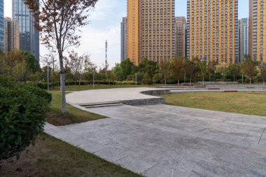 Çin Guangzhou Şehir Plazası, şehir merkezi.