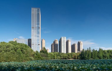 Bahar Parkı ve modern şehir