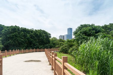 Bahar Parkı ve modern şehir