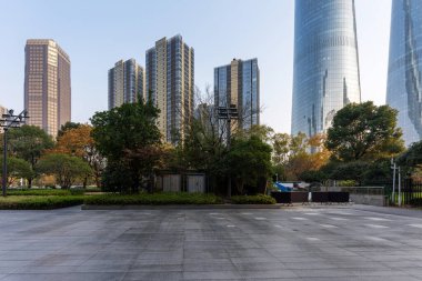 Çin Guangzhou Şehir Plazası, şehir merkezi.