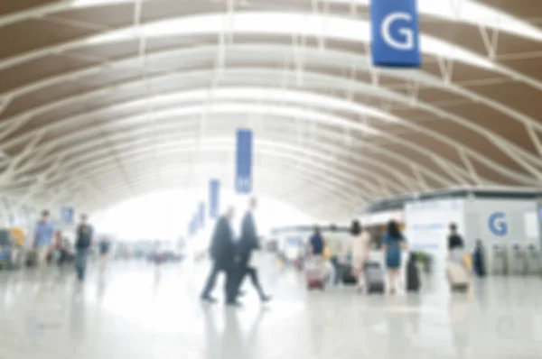 Blurred people in airport — Stock Photo, Image