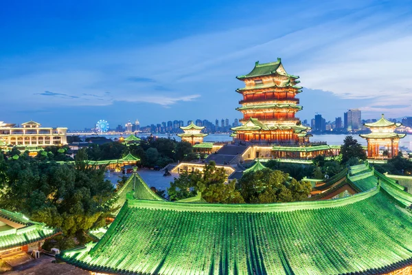 Nanchang tengwang pavilion at night — Stock Photo, Image