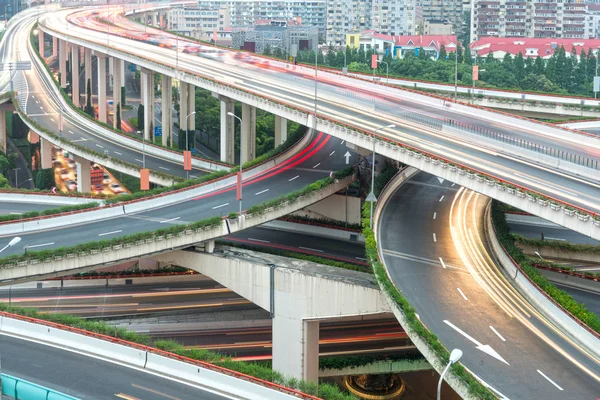 Shanghai förhöjda vägkorsning — Stockfoto