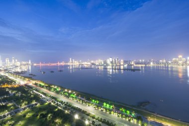 Jiangxi nehir manzaralı