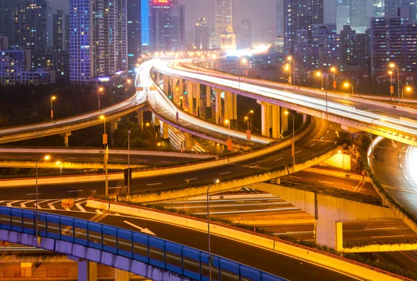 Shanghai interchange överfart — Stockfoto