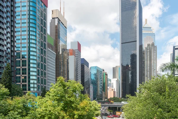 Paesaggio urbano e la strada di Hong Kong — Foto Stock
