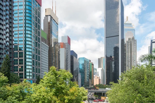 Panoráma a silnice Hongkongu — Stock fotografie