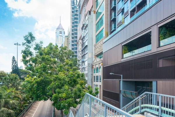 Stadsbilden och vägen i Hong Kong — Stockfoto