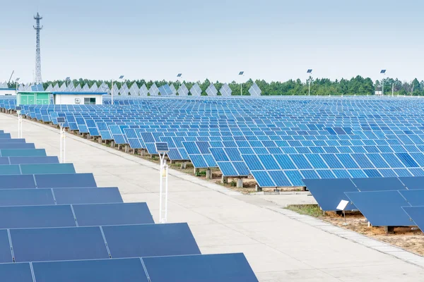 Blue Solar panels — Stock Photo, Image