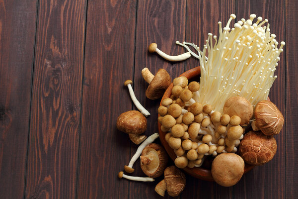 Mushroom three kind  for healthy.