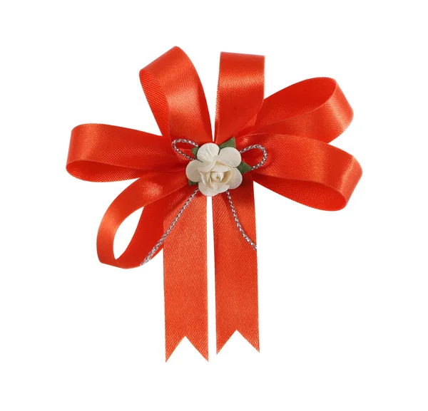 Gift   bow  orange for  gift. — Stock Photo, Image