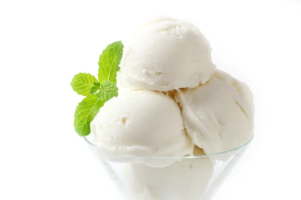 Coconut ice cream. — Stock Photo, Image