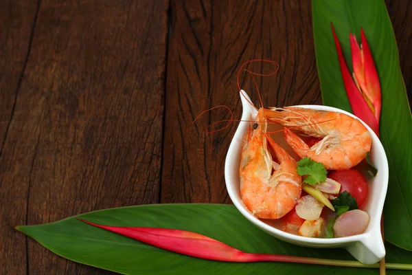 Sour prawn soup is Thai food. — Stock Photo, Image