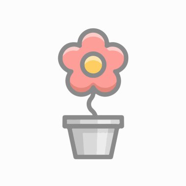 Dizaynlarınız için Düz ve Modern Biçim Ot Simgesi İllüstrasyonuName