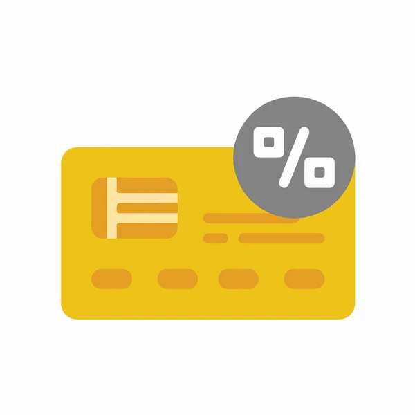 Discount Concept. Credit Card Debit Card Icon Symbol Illustration in Flat and Modern Style available for your designs