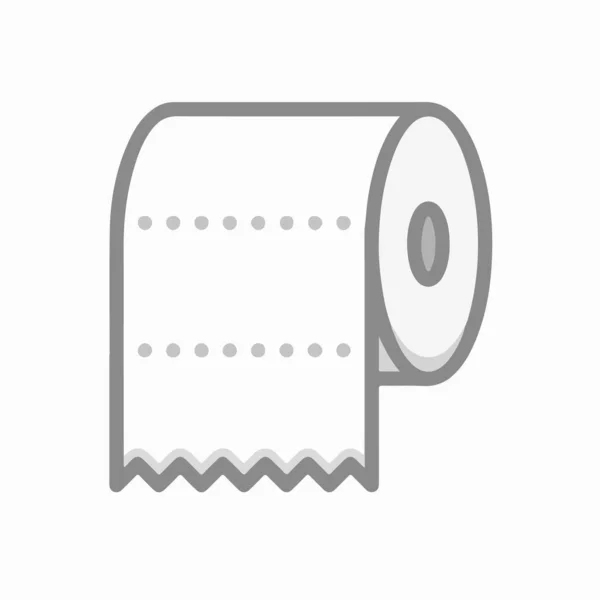 Ikona Papieru Toaletowego Ilustracja Symbolu Kształcie Płaskim Zarysowanym — Zdjęcie stockowe