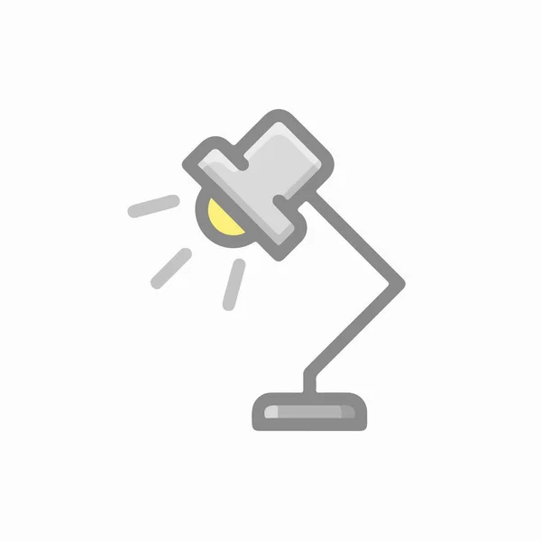 Символическая Иллюстрация Настольной Лампы Плоском Современном Стиле Доступна Вашего Дизайна — стоковое фото