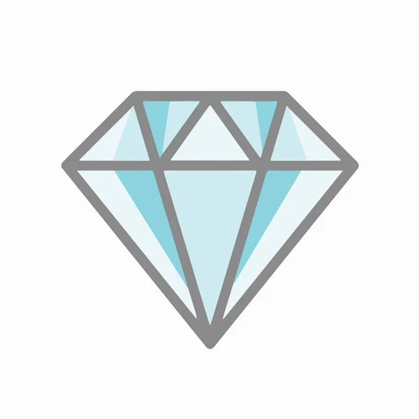 Diamond Jewel Icon Symbol Kuvitus Tasainen Moderni Tyyli Saatavilla Malleja — kuvapankkivalokuva