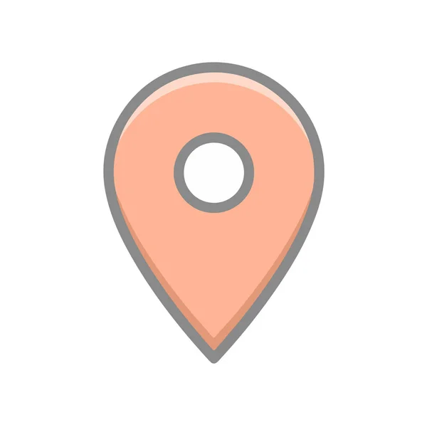 Map Location Pin Значок Символ Ілюстрація Плоскому Сучасному Стилі Може — стокове фото