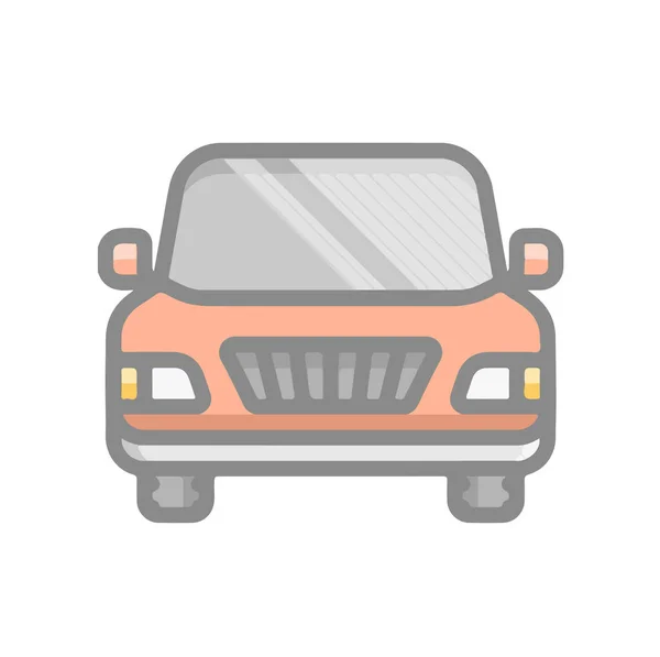 Ikona Samochodu Symbol Ilustracja Płaskiej Konstrukcji Nowoczesnych Stylów — Zdjęcie stockowe