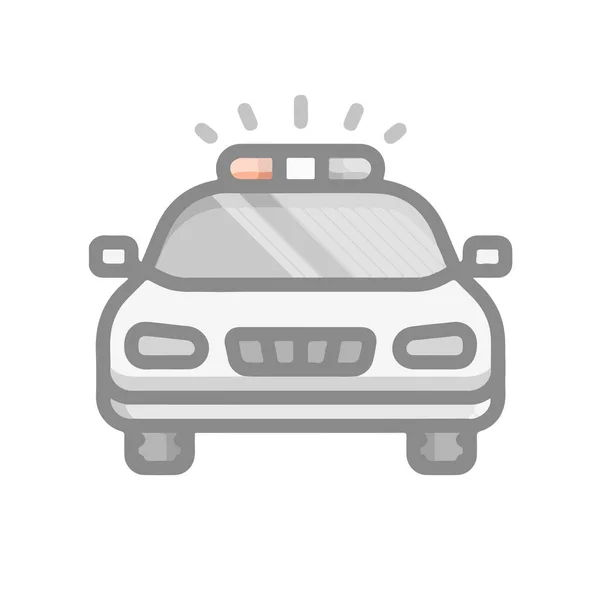 Politie Auto Voertuig Pictogram Symbool Illustratie Vlakke Ontwerp Moderne Stijlen — Stockfoto