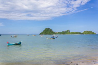 Prachuap Bay Körfez Tayland balıkçı tekneleri