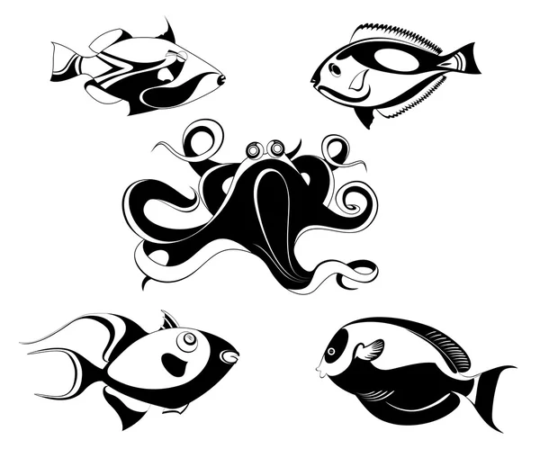 Originele decoratieve octopus — Stockvector