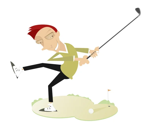 ゴルフをするための良い一日 — ストックベクタ