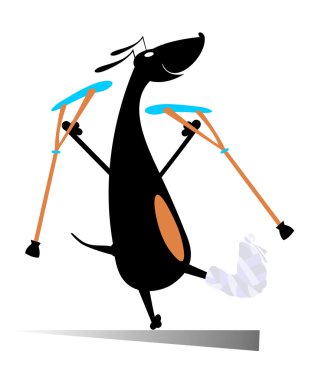 Yaralı köpek illüstrasyon