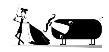 Boğa güreşçisi ve boğa