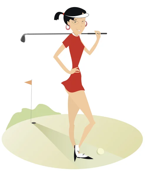 Buen día para jugar al golf — Vector de stock