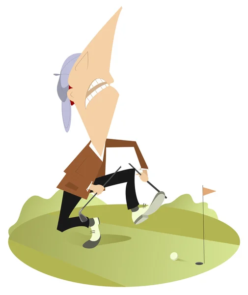 Golfeur en colère — Image vectorielle