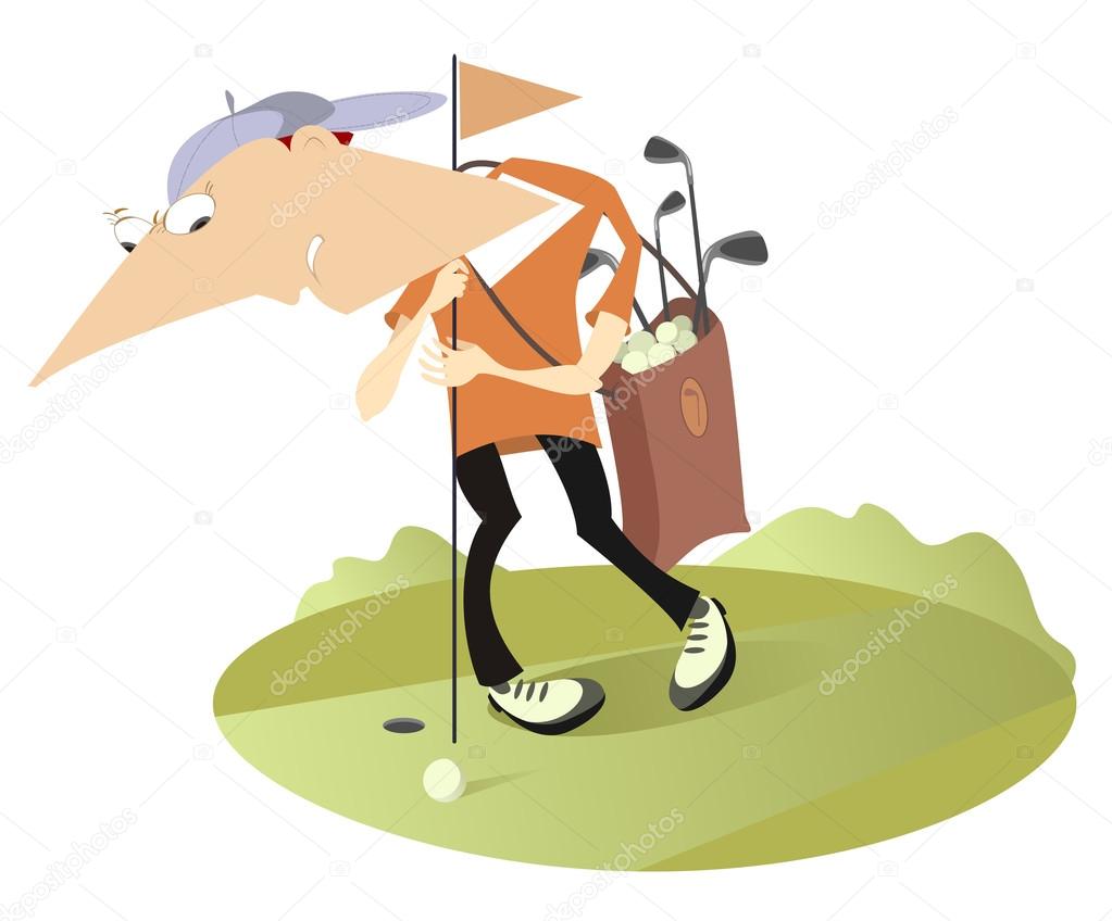 Tired golfer Stock Vector Image by ©sotosy 66818495