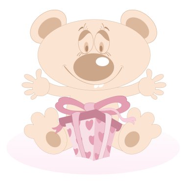 Sevimli ayıcık hediye ile