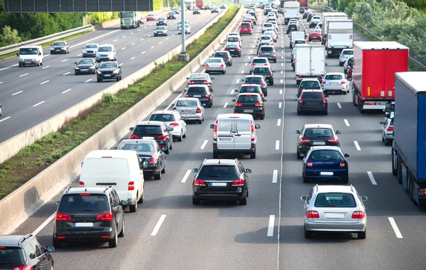 Rush hour on highway — Stock Photo, Image