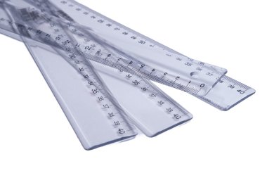 Matematik ve geometri okul için renkli rullers