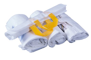 Çanta kadar haddelenmiş plastik
