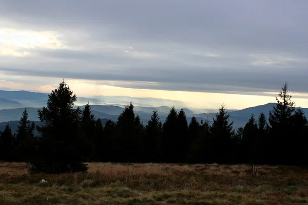 View from Cwilin Peak - Beskid Wyspowy, Poland — Stock Photo, Image