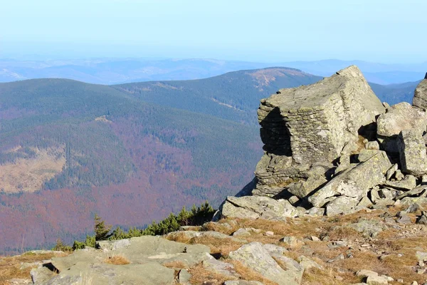 Uitzicht vanaf Babia Gora, Beskidy, Polen — Stockfoto