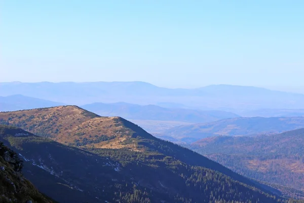 Vista de Babia Gora, Beskidy, Polônia — Fotografia de Stock