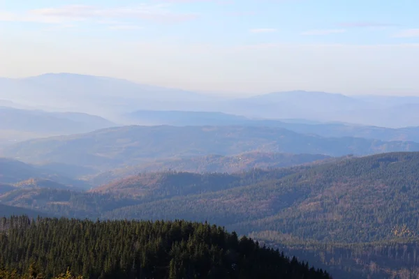 Vista de Babia Gora, Beskidy, Polônia — Fotografia de Stock