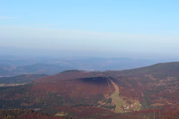 Vista da Babia Gora, Beskidy, Polonia — Foto Stock