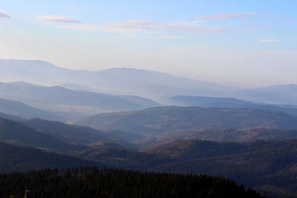 Vista da Babia Gora, Beskidy, Polonia — Foto Stock