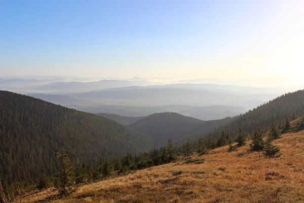 Vista de Babia Gora, Beskidy, Polônia — Fotografia de Stock