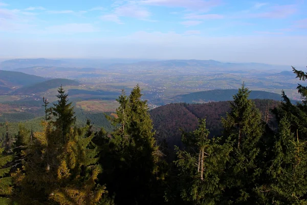 Puncak Mogielica Beskid Wyspowder, Polandia — Stok Foto