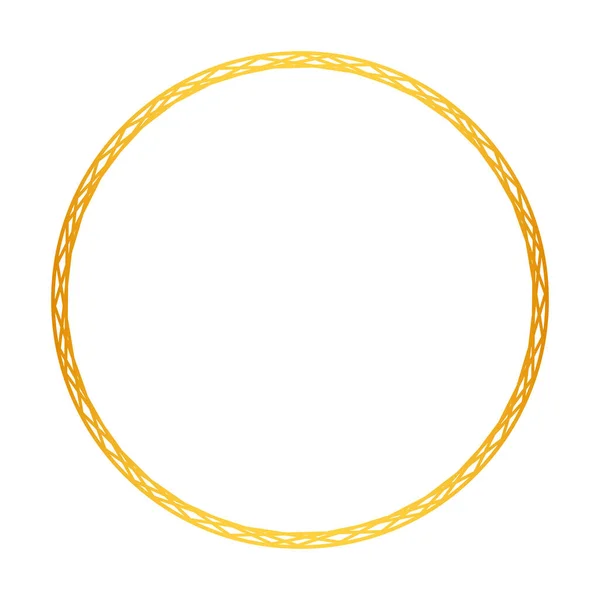 Golden Circular Frame Border Design Editable Vector Eps — Stock Vector
