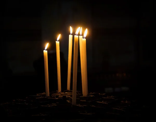 Candles in church — Stock Photo, Image