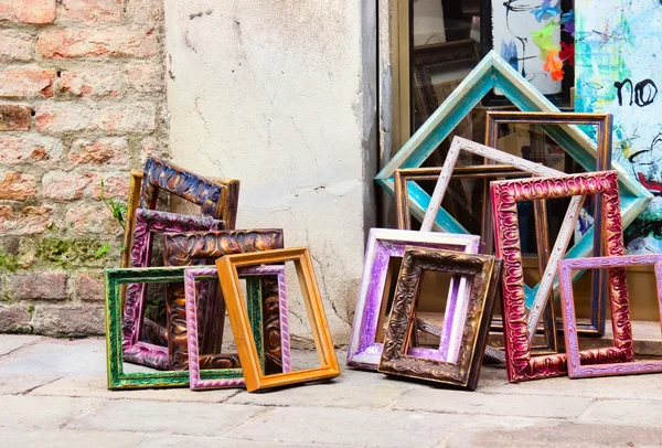 Variety of colored frames outdoors. — Stock Photo, Image