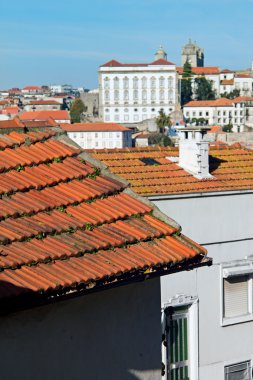 Kırmızı çatılar kiremit yakın çekim