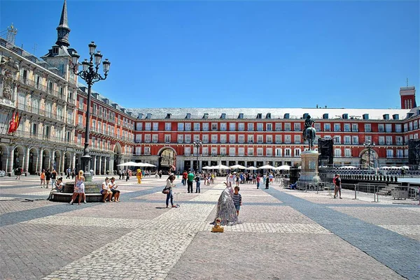 Gran Espacio Público Corazón Madrid Construido Por Primera Vez 1580 Imagen de archivo